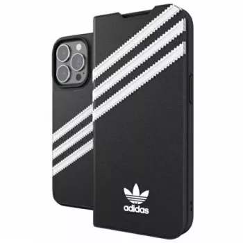 Adidas Originals Étui à rabat PU pour iPhone 13 Pro / 13 6,1 pouces noir/blanc