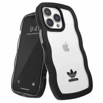 Adidas OR Coque Wavy pour iPhone 13 Pro / iPhone 13 6,1 pouces noir transparent