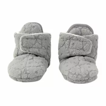 Lodger Chaussons bébé en polaire Drizzle avec semelle antidérapante gris 6-12 mois
