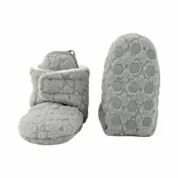 Lodger Chaussons bébé en polaire Drizzle avec semelle antidérapante gris 6-12 mois
