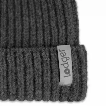 Bonnet bébé Lodger 100 % laine mérinos graphite Pigeon 6-12 mois