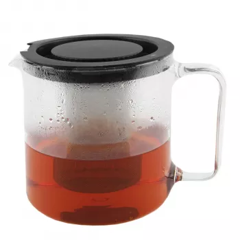 Théière Bredemeijer Emma 1,3 L en verre borosilicate avec filtre à thé en acier inoxydable 165030
