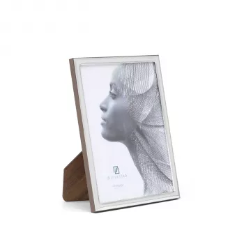 Cadre photo portrait en métal argenté Zilverstad Premium Ancona 10x15 cm