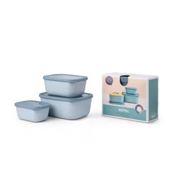 Mepal Cirqula lot de 3 bols multi-usages, bleu nordique