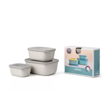 Mepal Cirqula lot de 3 bols multi-usages, blanc nordique