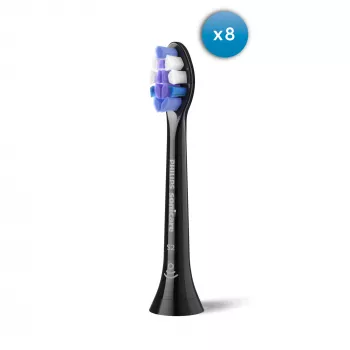 Philips Sonicare S2 Sensitive HX6058 têtes de brosse extra lot de 8 noir