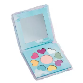 Palette de fards à paupières enfant avec miroir dans un étui licorne tout doux Souza !, 9 teintes