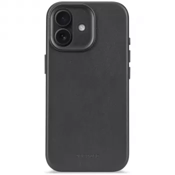 Coque arrière en cuir Decoded pour Apple iPhone 17 noir