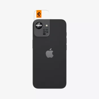Protecteur d'objectif Spigen Optik Pro Glas.tR EZ Fit lot de 2 pour iPhone 16E/17E noir