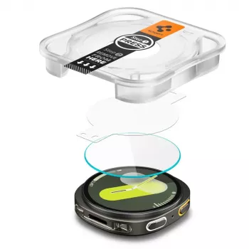 Protection d'écran en verre trempé Spigen GLAS.tR EZ Fit pour Samsung Galaxy Watch 8 / Watch 9 (40 mm), lot de 2 (AGL09874)
