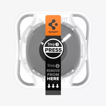 Protection d'écran en verre trempé Spigen Glas.TR EZ Fit pour Samsung Galaxy Watch 44 mm (lot de 2) - transparent