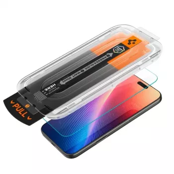Protection d'écran en verre trempé Spigen GLAS.TR EZ Fit Pro pour Apple iPhone 16 Pro Max / 17 Pro Max, transparente, lot de 2