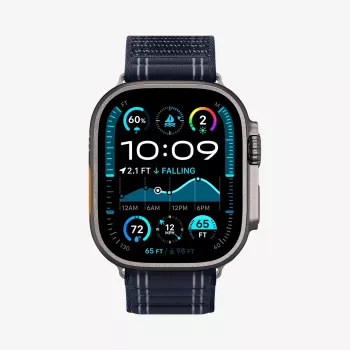 Bracelet SPIGEN WBF0 pour Apple Watch 8/9/10/11/SE/Ultra (44/45/46/49 mm), bleu marine