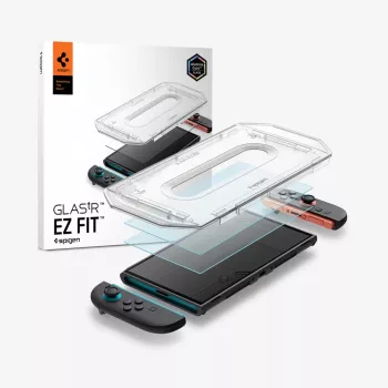 Protection d'écran en verre trempé Spigen Glas.tR EZ Fit, lot de 2, pour Nintendo Switch 2, transparente