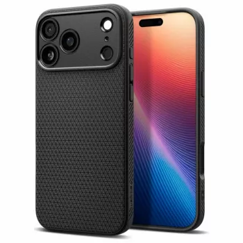 Coque Spigen Liquid Air pour iPhone 17 Pro Max, noir mat