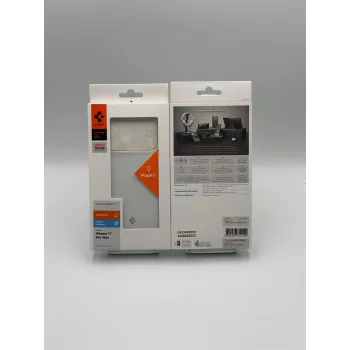 Coque Spigen Ultra Hybrid « T » Mag MagSafe pour iPhone 17 Pro Max, transparente/blanche