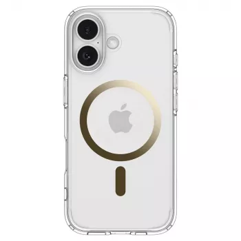 Coque Spigen Ultra Hybrid Mag MagSafe pour iPhone 17, Clear/Gold
