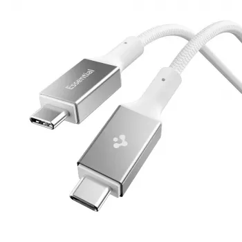 Câble SPIGEN EB10015CC Essential USB-C vers USB-C 100 W 150 cm, White