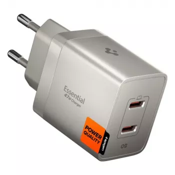 Chargeur secteur 2 ports SPIGEN EE472EU-GAN Essential 47W Natural Titanium