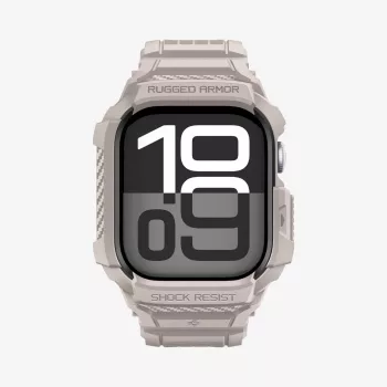Coque SPIGEN Rugged Armor Pro V2 pour Apple Watch 10/11 (42 mm), beige dune