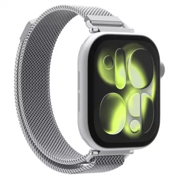 Bracelet en acier inoxydable Spigen WBM4 pour Apple Watch 8/9/10/11/SE (40/41/42 mm), Silver