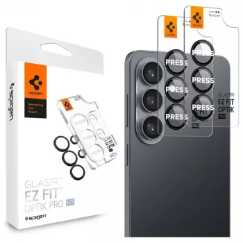 Protecteur d'objectif Spigen Optik Pro HD Glas.tR EZ Fit, lot de 2 pour Samsung Galaxy S26+, noir