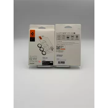 Protecteur d'objectif Spigen Optik Pro HD GLAS.TR EZ Fit, lot de 2 pour Samsung Galaxy S26, noir