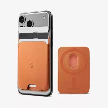 Porte-cartes magnétique universel MagSafe SPIGEN VALENTINUS, orange métallisé