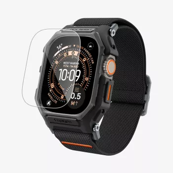 Spigen Rugged Armor et verre trempé Apple Watch Ultra 1 / 2 / 3 (49 mm) noir mat