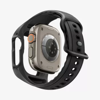 SPIGEN Liquid Air Pro & verre trempé Apple Watch Ultra 1 / 2 / 3 (49 mm) noir