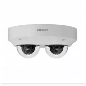 HANWHA VISION PNM-C7083RVD Caméra dôme réseau multidirectionnelle IR, 2x 2MP, 3-6 mm, WDR 150dB, IP66, IK10, PoE+
