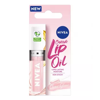 Huile à lèvres hydratante NIVEA Caring Lip Oil Clear Glow 5,5 ml