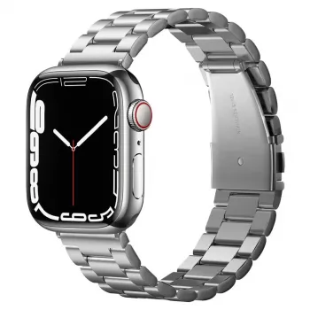 Bracelet à maillons Spigen Modern Fit pour Apple Watch 42/44/45/49mm - argent