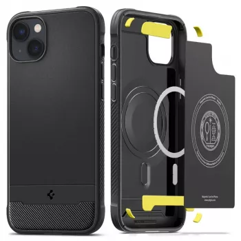 Étui Spigen Rugged Armor Mag MagSafe pour iPhone 14 noir mat