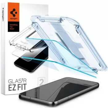 Protection d'écran en verre trempé Spigen Glas.tR EZ Fit pour Samsung Galaxy S23 (lot de 2) transparente