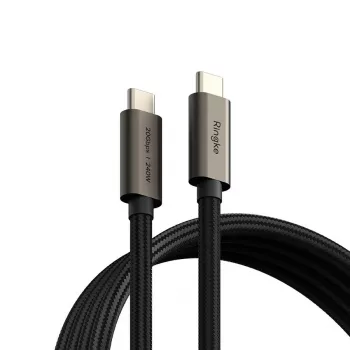 Câble RINGKE USB 3.2 Gen 2x2 Type-C PD 240W 200 cm noir