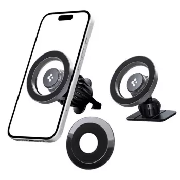 SPIGEN MFT13 support de voiture magnétique MagSafe pour tableau de bord et grille d'aération, noir
