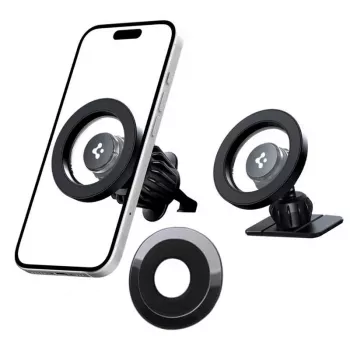SPIGEN MFT13 support de voiture magnétique MagSafe pour tableau de bord et grille d'aération, argent