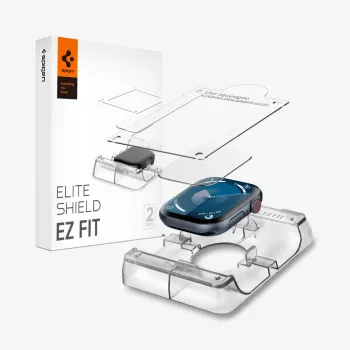 Protection d'écran Spigen Elite Shield EZ Fit lot de 2 pour Apple Watch 42 mm transparente