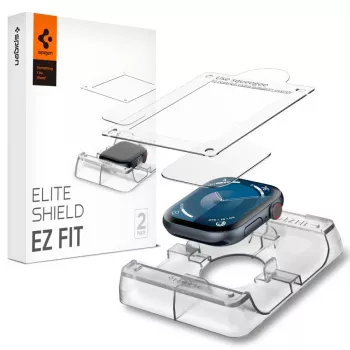 Protection d'écran Spigen Elite Shield EZ Fit lot de 2 pour Apple Watch 42 mm transparente
