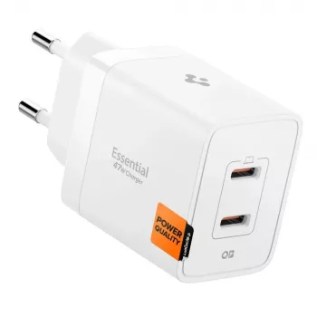 Chargeur réseau 2 ports SPIGEN ESSENTIAL EE472EU 47W blanc