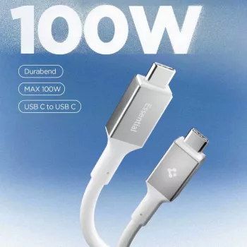 Câble SPIGEN EB10020CC Essential USB-C vers USB-C 100W 2 m blanc