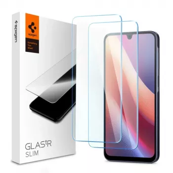 Protection d'écran en verre trempé SPIGEN GLAS.tR SLIM lot de 2 pour Samsung Galaxy A16 4G/5G, A26 5G, A17 4G/5G - transparente