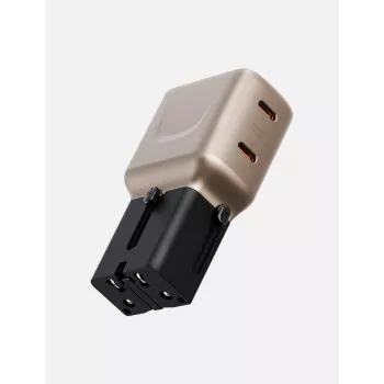 ENERGEA TravelGoAdapter 45 2xUSB-C 45W Wall Charger Gold-Black