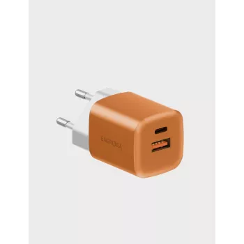 ENERGEA Ampcharge GaN35 USB-C/USB-A PD/PPS/QC3.0 35W Wall Charger Orange