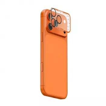 Skinarma Magma protecteur d'objectif d'appareil photo mat intégral pour Apple iPhone 17 Pro - orange