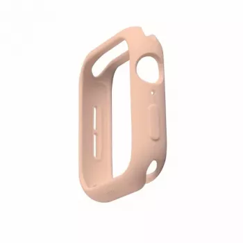 UNIQ Lino étui Apple Watch pour Series 4/5/6/SE/SE3 44 mm - rose poudré
