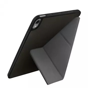 UNIQ Transforma Rigor étui folio pour iPad Air 10,9 pouces (4e/5e génération) - gris anthracite avec revêtement antimicrobien