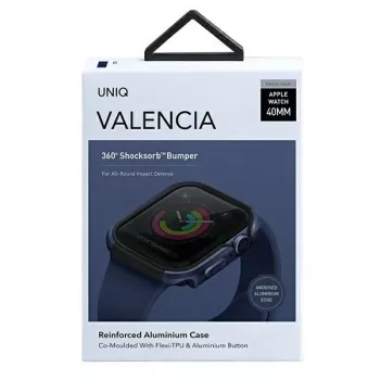 UNIQ Valencia Coque de protection pour Apple Watch Series 4/5/6/SE/SE3 40 mm - Atlantic Blue