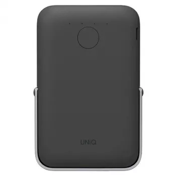 UNIQ Powerbank Hoveo 5000mAh USB-C 20W PD charge rapide sans fil magnétique gris charbon